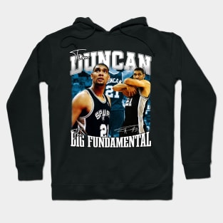 Tim Duncan The Big Fundamental Basketball Signature Vintage Retro 80s 90s Bootleg Rap Style Hoodie